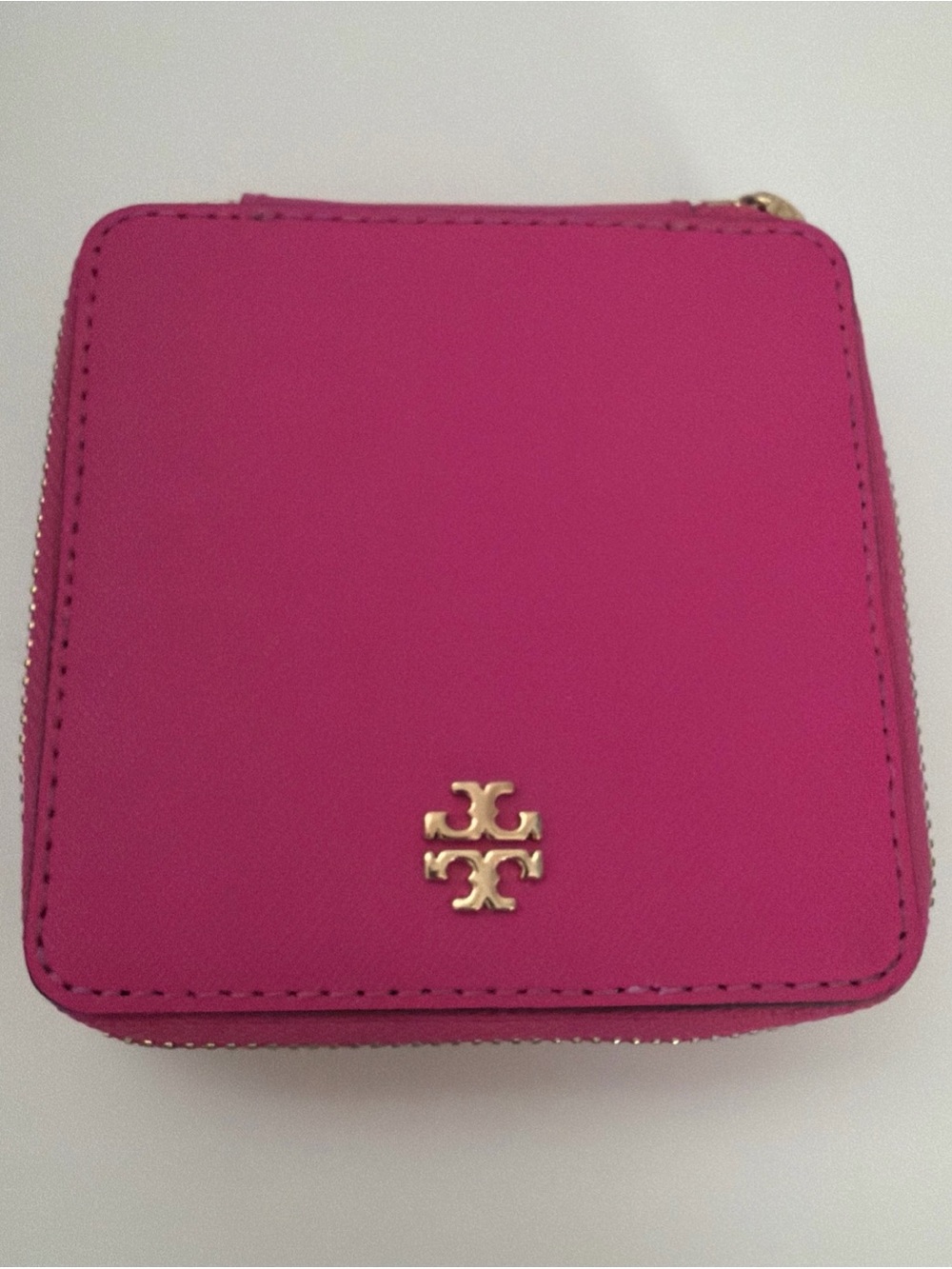 Tory Burch Pink Zip Travel Jewelry Case